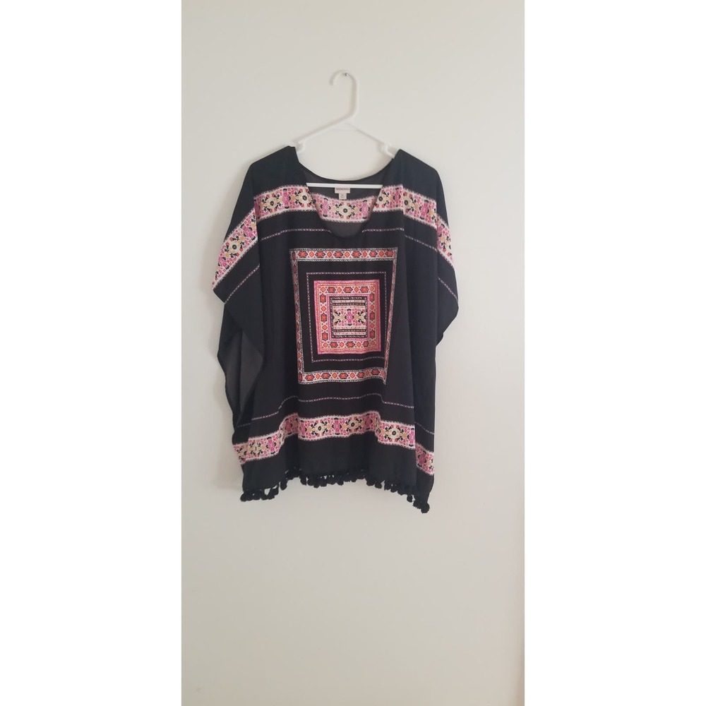 Women`s Merona  Wide Short Sleeve Bohemian Top Size XL